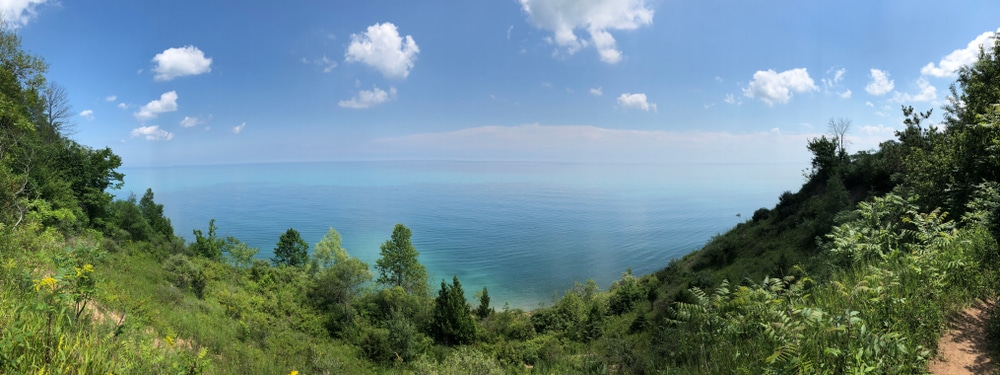 Beautiful views of Lake Michigan from the Lion's Den Gorge Nature Preserve near our Wisconsin Bed and Breakfast