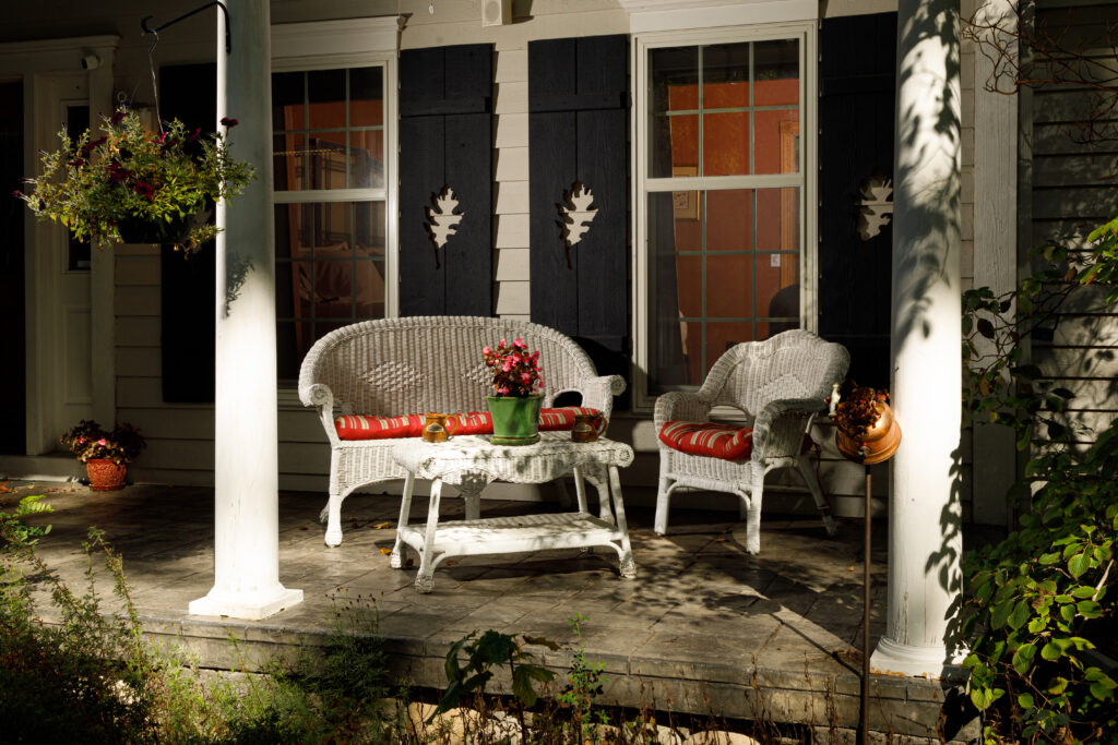 After attending the Cedarburg Strawberry Festival, relax and unwind on this beautiful porch at our Bed and Breakfast in Wisconsin
