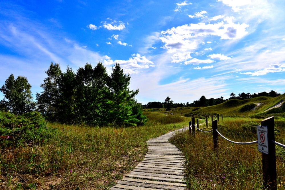 A Summer Afternoon on Lake Michigan 1 the cordwalk at Kohler Andrae State Park in Wisconsin